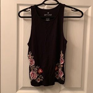 Black Flower tank